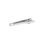 Thompson Cairo Leaf Tie Clip – White Bronze Plated with Black & White Enamel