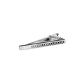 Thompson Cairo Leaf Tie Clip – White Bronze Plated with Black & White Enamel