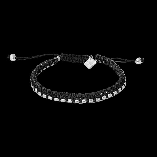 Thompson Macrame Friendship Knot Bracelet – Black Agate