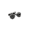 Satin Dot Knot Cufflinks – Gunmetal Finish