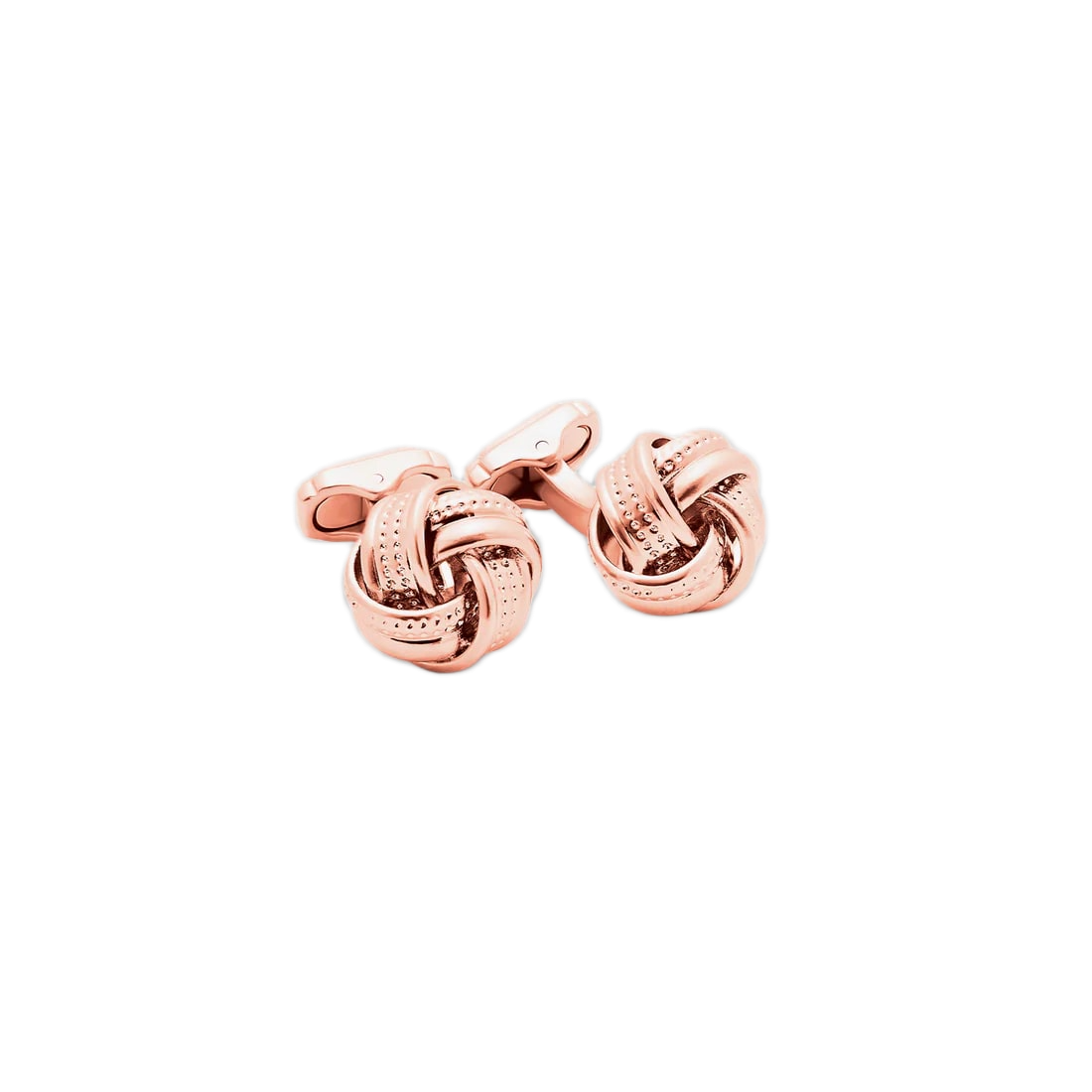 Satin Dot Knot Cufflinks – Rose Gold Plated