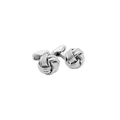 Satin Dot Knot Cufflinks – Rhodium Finish
