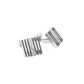 Thompson Summer Stripes Cufflinks – Palladium Plated with White Mother of Pearl