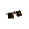 Titanium Classic Cufflinks with Red Tiger Eye