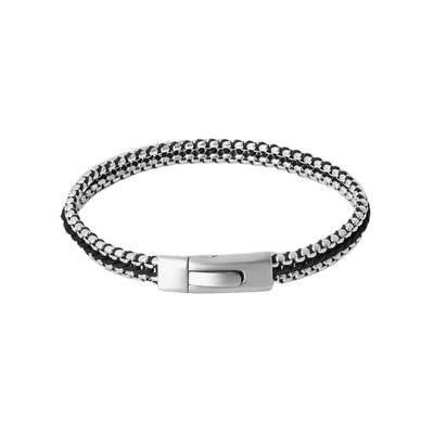 Tris Button Bracelet – Black