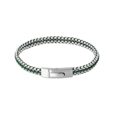 Tris Button Bracelet – Green