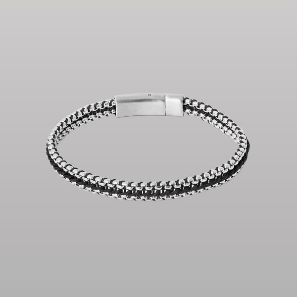 Tris Button Bracelet – Black