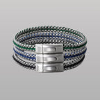 Tris Button Bracelet – Blue