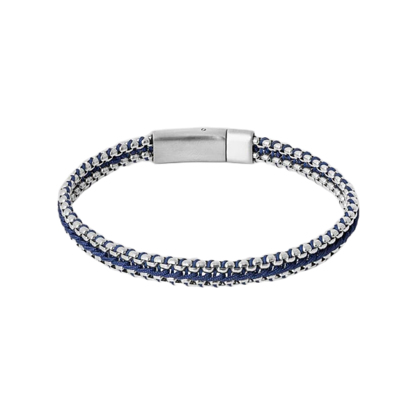 Tris Button Bracelet – Blue