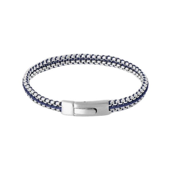 Tris Button Bracelet – Blue