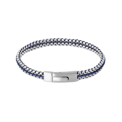 Tris Button Bracelet – Blue
