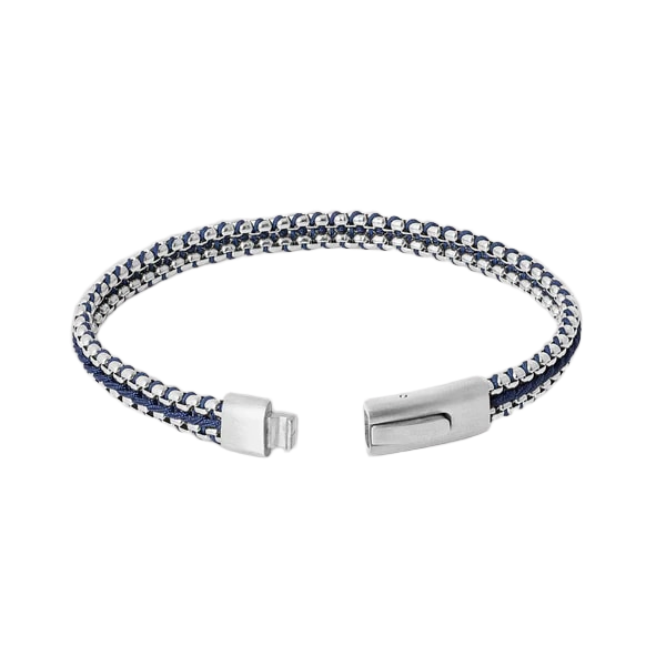 Tris Button Bracelet – Blue