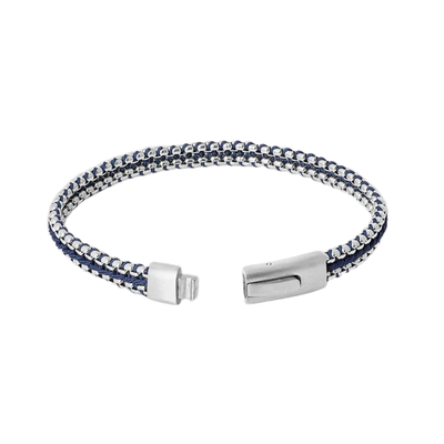 Tris Button Bracelet – Blue