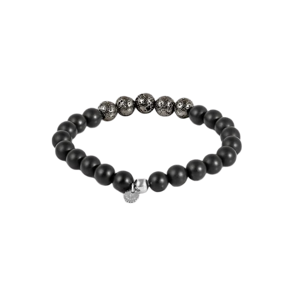 Vesuvius Bracelet – IP Plated Stainless Steel with Black Agate