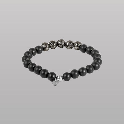 Vesuvius Bracelet – IP Plated Stainless Steel with Black Agate