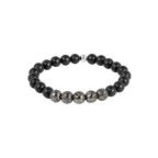 Vesuvius Bracelet – IP Plated Stainless Steel with Black Agate