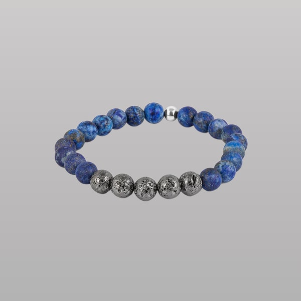 Vesuvius Bracelet – IP Plated Stainless Steel with Lapis