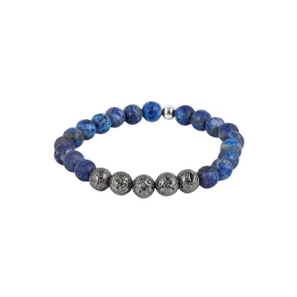 Vesuvius Bracelet – IP Plated Stainless Steel with Lapis