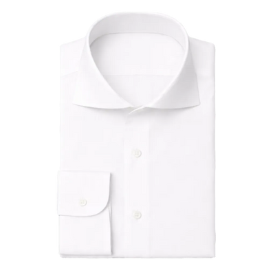White Spread Collar Dress Shirt
